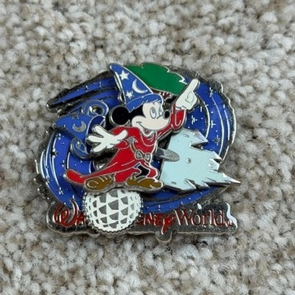 Walt Disney World 4 Parks Spinner Metal Magnet Sorcerer Mickey Mouse
